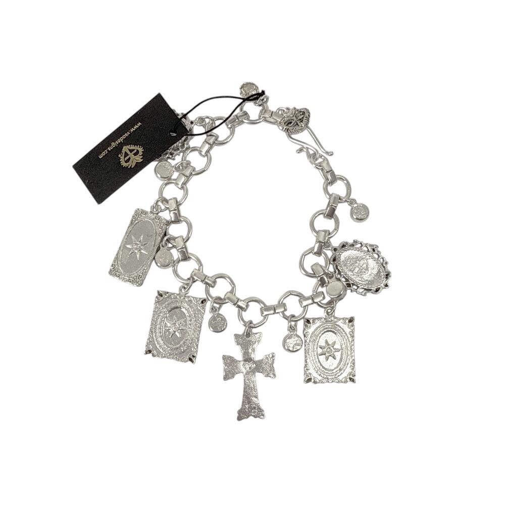 VIRGINS SAINTS & ANGELS VSA Retablo Framed Charm Bracelet Silver - Picture 5 of 8